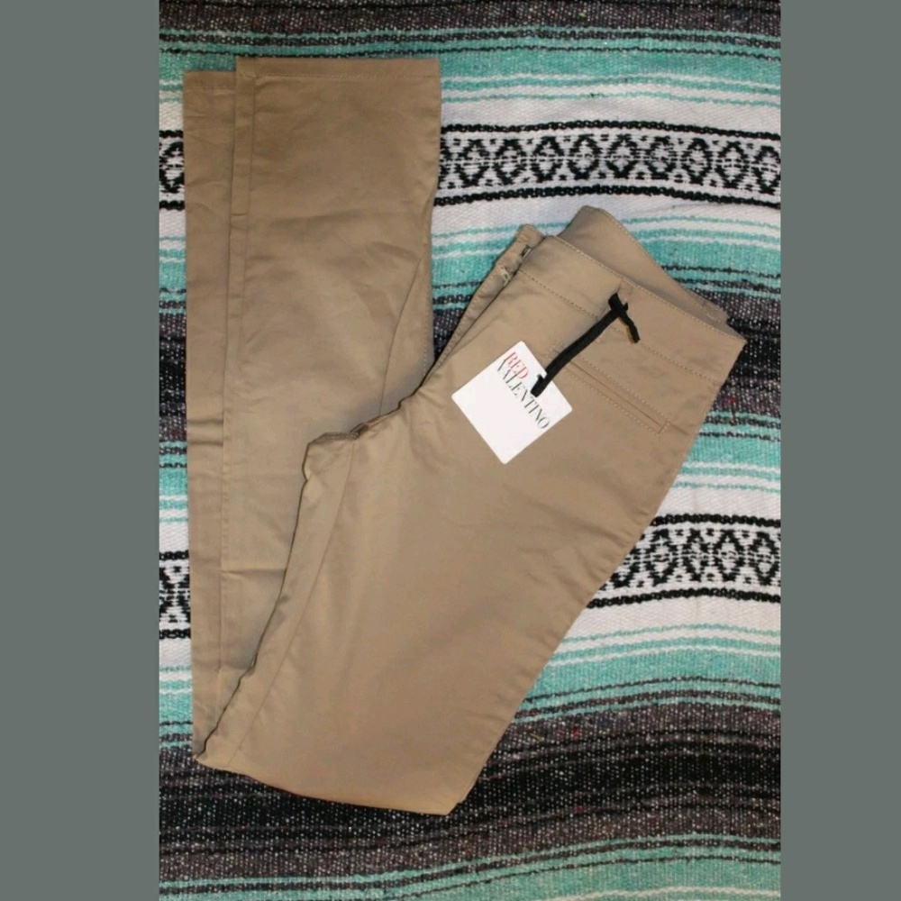 RED VALENTINO Pencil Leg Tan Pant